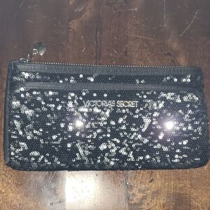 Victoria's Secret Glittering Black Sequin Pouch